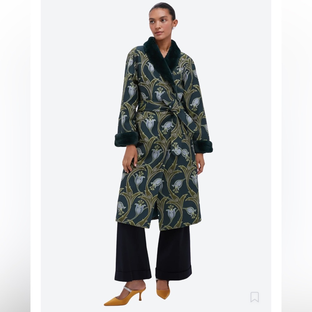 NWT Tuckernuck Deco Floral Rafaela Fur Coat